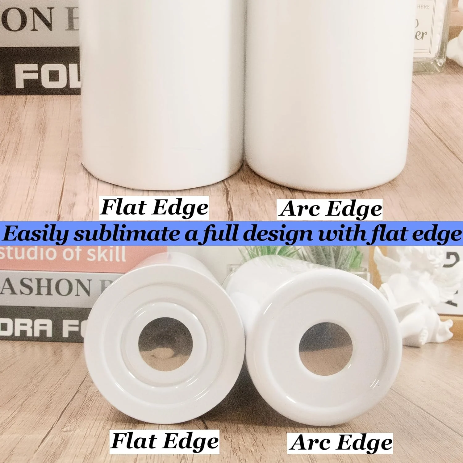15oz sublimation tumbler - Flat Edge - Image 3