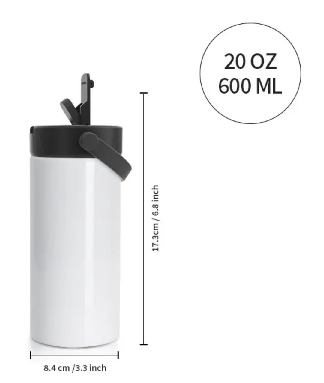20oz Sublimation Water Bottle (Multipack) - Image 4