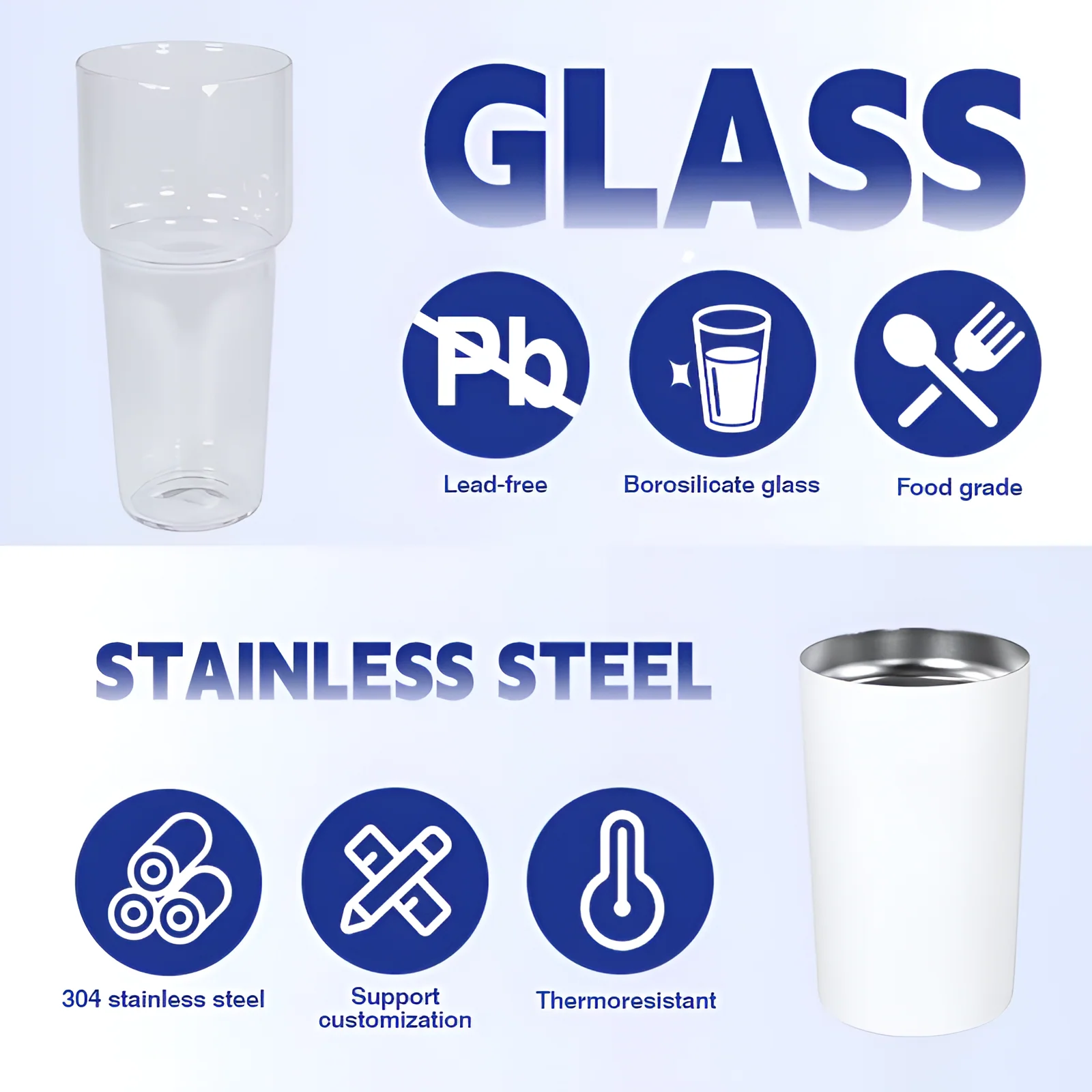 CLEARANCE 2in1 sublimation tumbler with a glass - Image 5