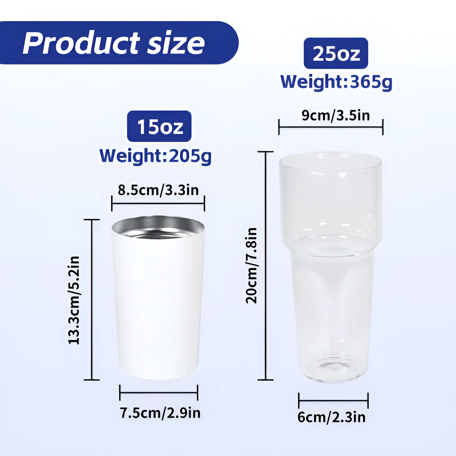 CLEARANCE 2in1 sublimation tumbler with a glass - Image 7