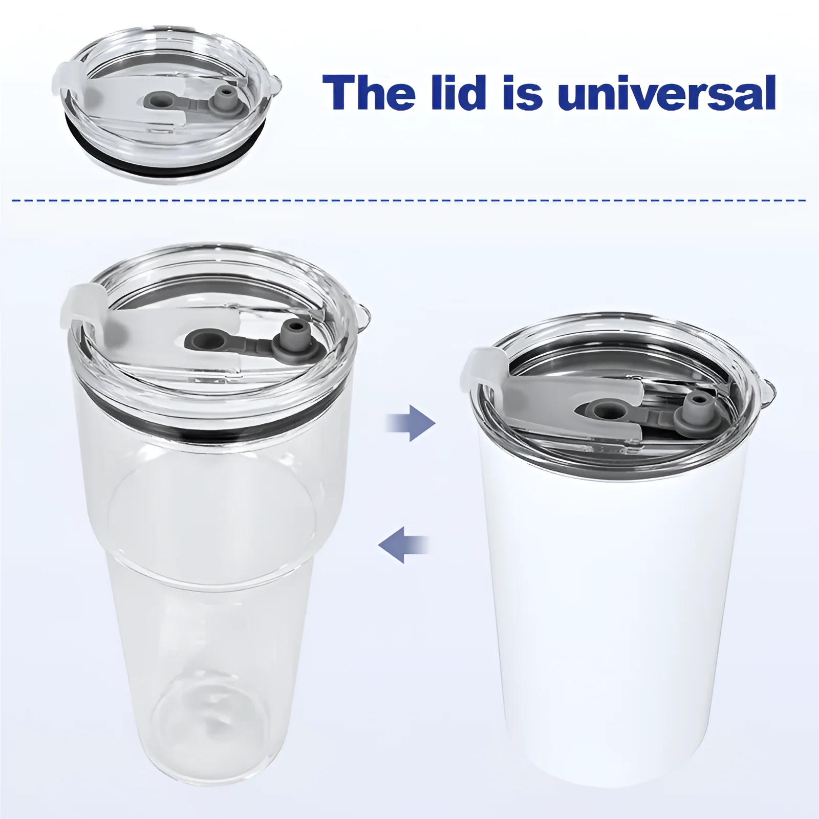 CLEARANCE 2in1 sublimation tumbler with a glass - Image 9