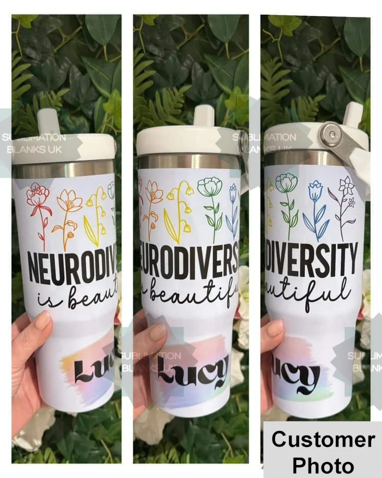 30oz Sublimation Tumbler with swing handle and flip straw (Multi-pack) - Image 3