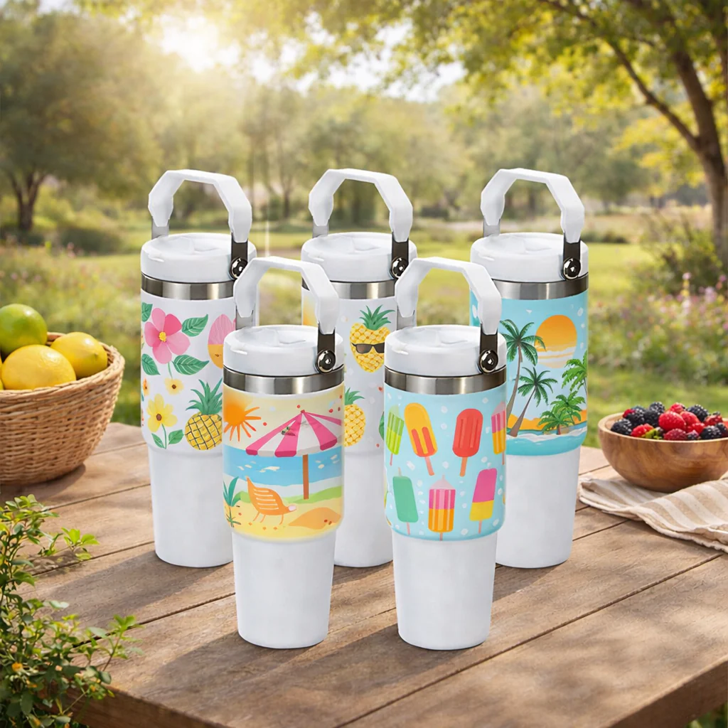 30oz Sublimation Tumbler with swing handle and flip straw (Multi-pack) - Image 6