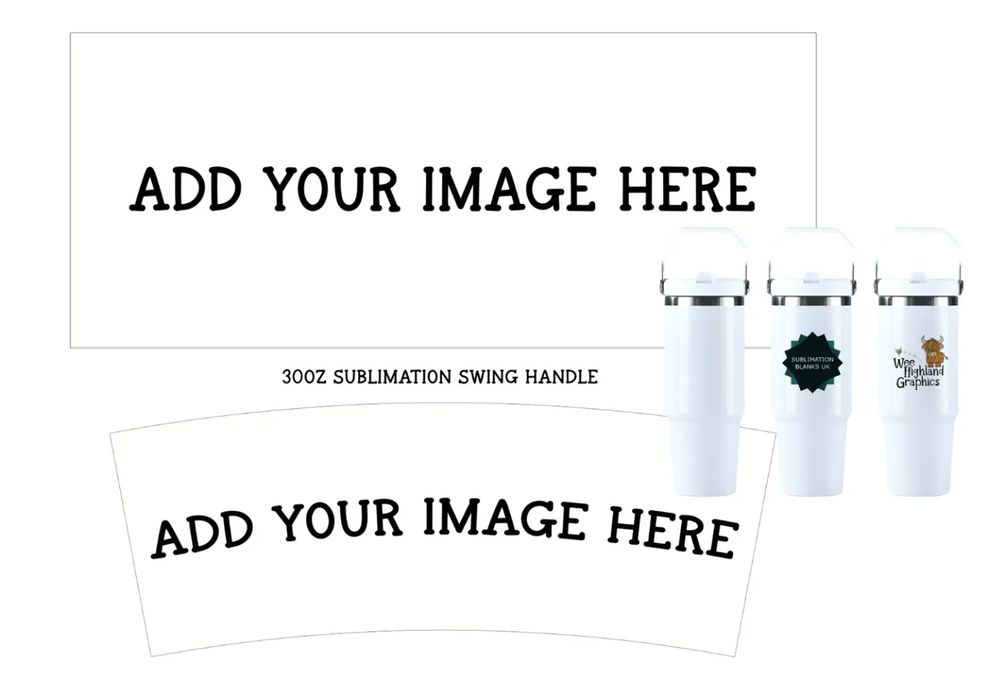 30oz Sublimation Tumbler with swing handle and flip straw (Multi-pack) - Image 9