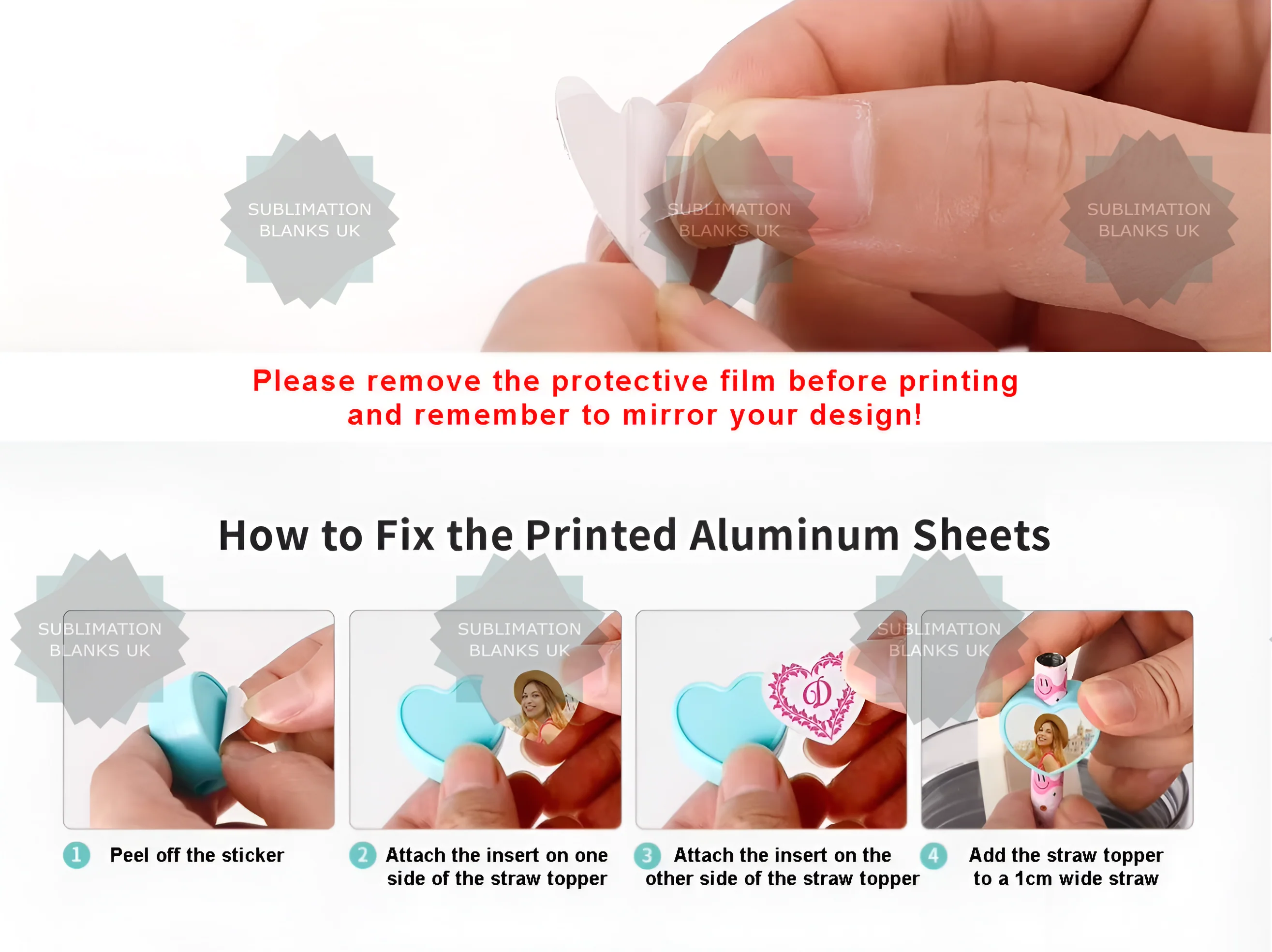 Pack of 10 Sublimation Straw toppers - Image 3