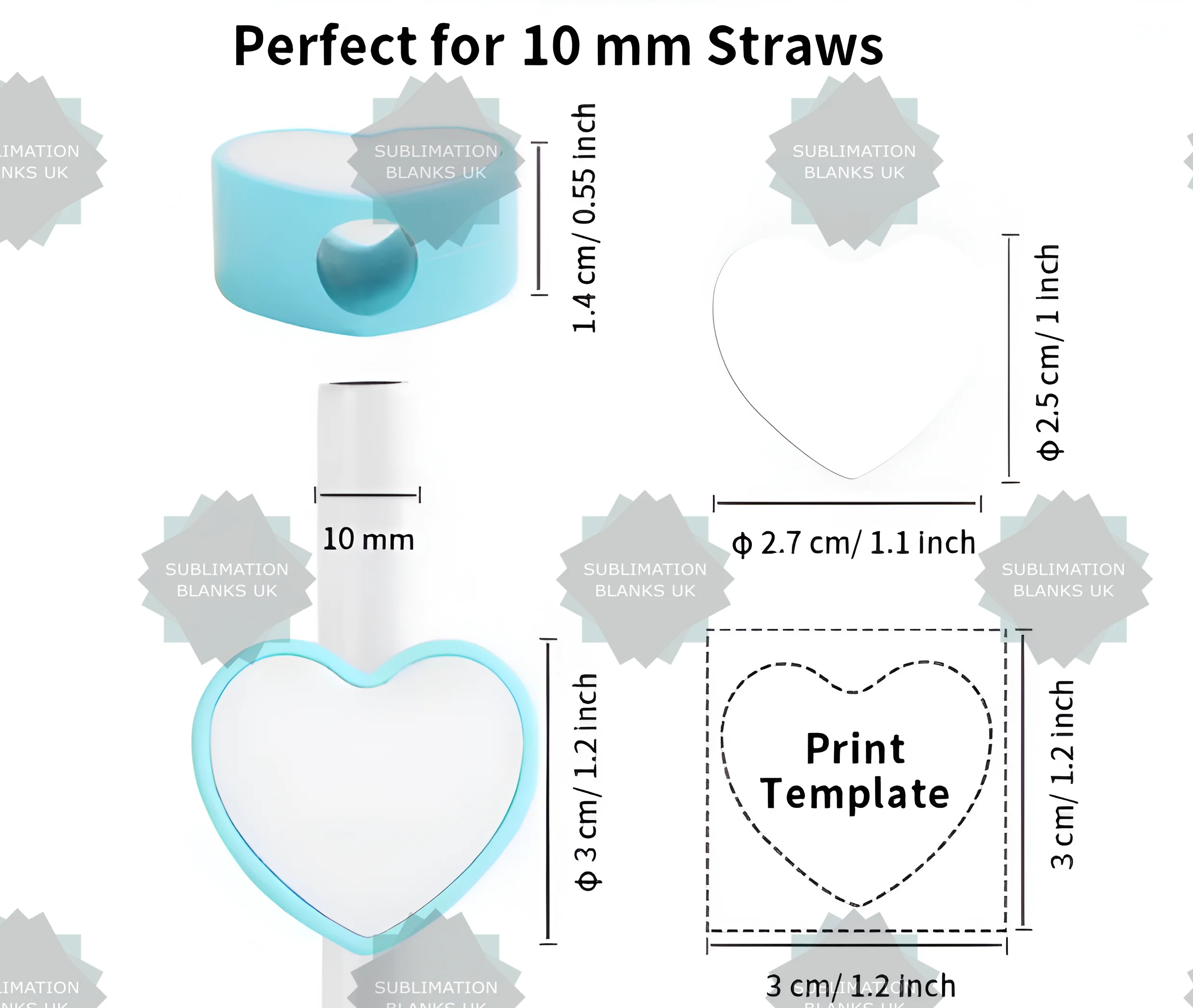 Pack of 10 Sublimation Straw toppers - Image 5
