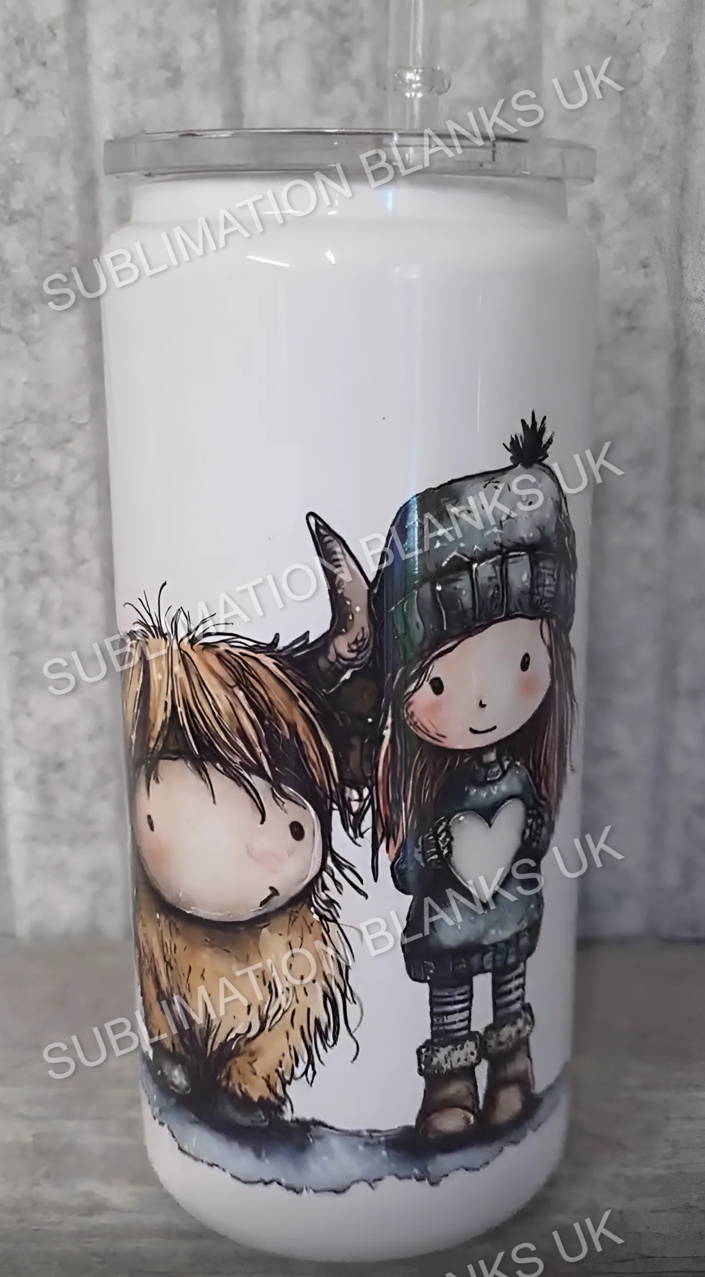 CLEARANCE 16oz stainless steel sublimation tall can - Image 4