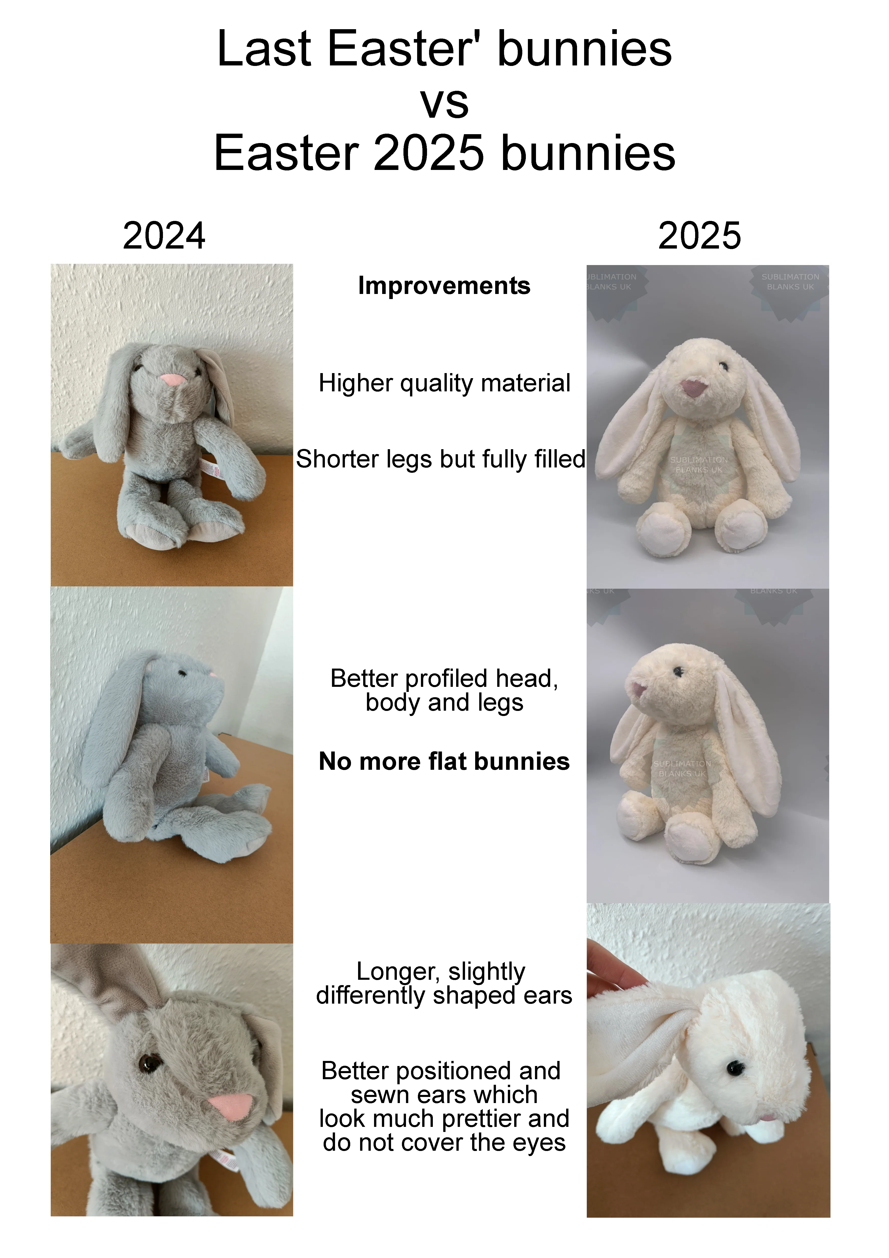 SubiBears® 40cm Sublimation Plush Bunny - Image 7