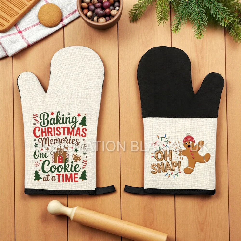 Sublimation Linen Oven Mitts with Silicon Patch (Pair) - Image 7